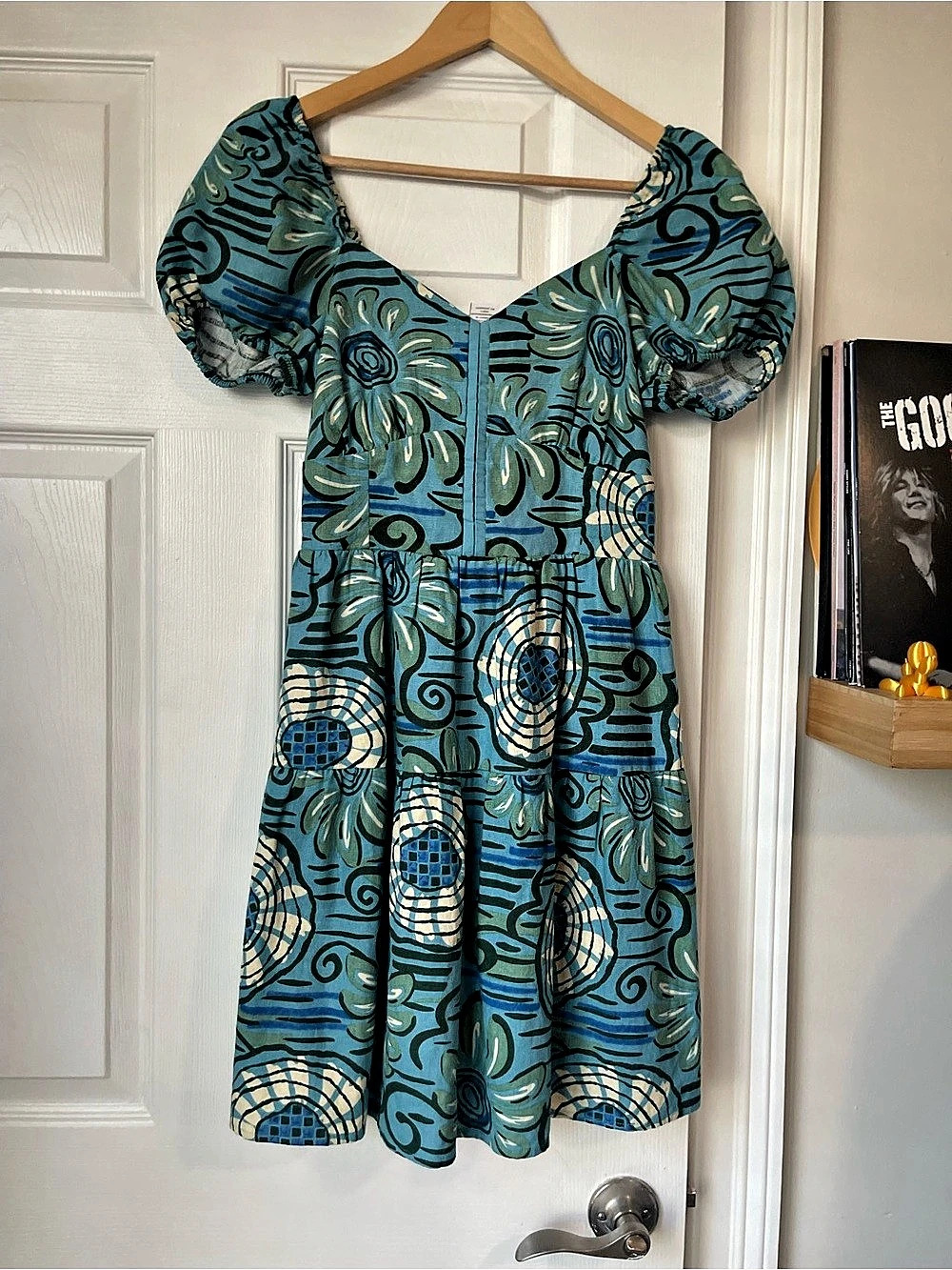House of Harlow 1960 Geometric Mini Dress Blue & Green Size XS